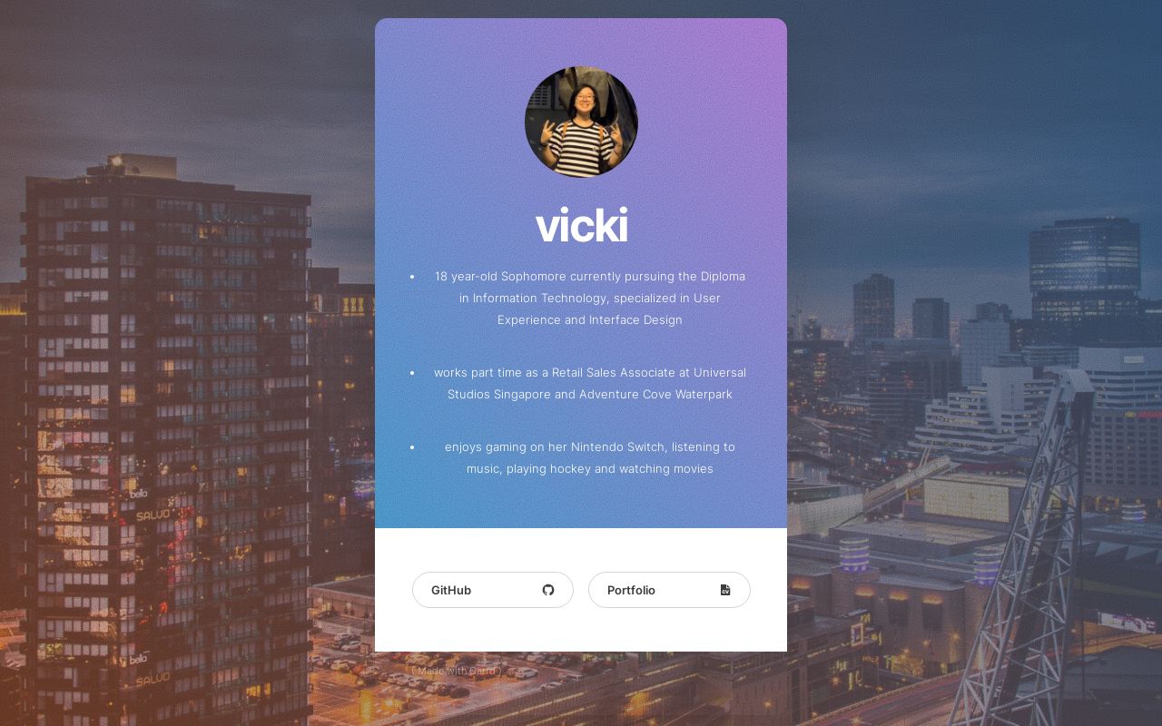 Carrd profile picture for @vicki